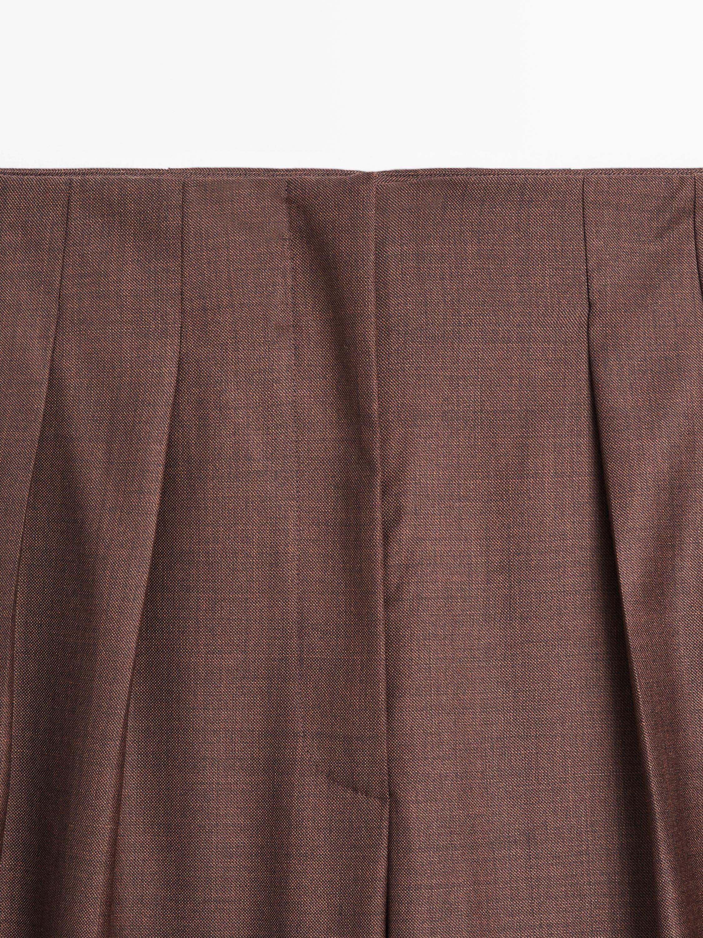 100% wool darted trousers